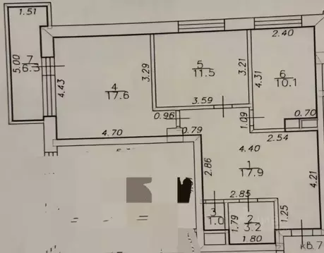 2-к кв. Московская область, Видное просп. Ленинского Комсомола, 2к4 ...