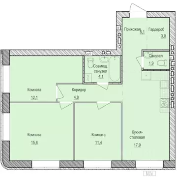 3-к кв. Удмуртия, Завьяловский район, с. Первомайский Санвилл жилой ...