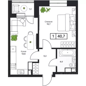 1-к кв. Московская область, Пушкино Пушкино Град жилой комплекс, к2 ...