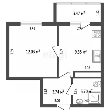 1-к кв. Костромская область, Кострома Беговая ул., 59 (29.1 м)