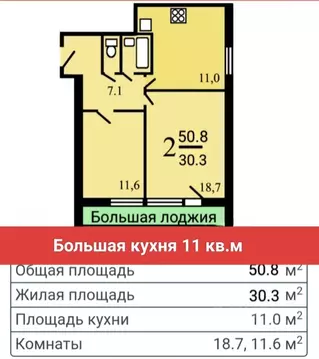 2-к кв. Москва Елецкая ул., 33К3 (50.8 м)