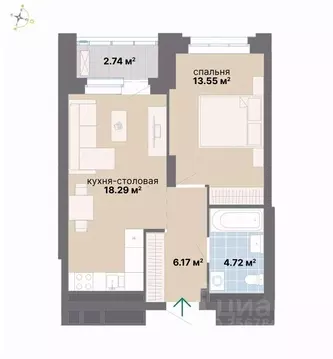 1-к кв. Свердловская область, Екатеринбург Южный жилрайон, Лайв жилой ...