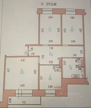 3-к кв. Алтайский край, Барнаул Балтийская ул., 25 (73.3 м)