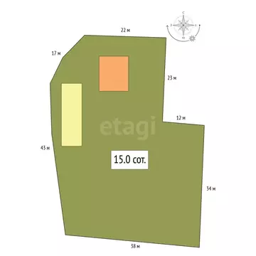 Участок в село Чоя, Береговой переулок (20 м)