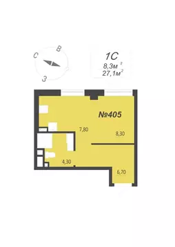 Студия Свердловская область, Екатеринбург ул. Круговая, 18 (27.1 м)
