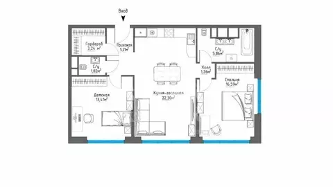 3-комнатная квартира: Москва, Шмитовский проезд, 39с5 (70.71 м)