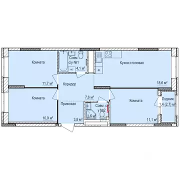 3-к кв. Удмуртия, Ижевск Буммаш жилрайон, Покровский жилой комплекс ...