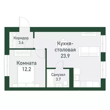 1-к кв. Челябинская область, Челябинский городской округ, пос. ...