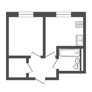 1-комнатная квартира: Тюмень, улица Юрия Рогачева, 11к2 (33.7 м)