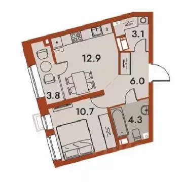 1-к кв. Нижегородская область, Нижний Новгород Ленгородок мкр, Первый ...