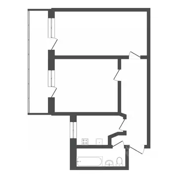 2-к кв. Тюменская область, Тюмень ул. Елизарова, 6 (58.5 м)