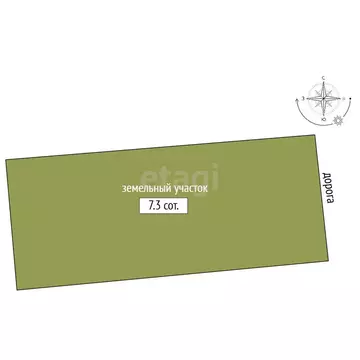 Участок в село Памятное, улица Механизаторов (7.3 м)