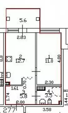 1-к кв. Санкт-Петербург пос. Шушары, Московское ш., 286 (33.0 м)