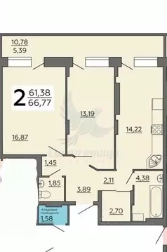 2-к кв. Воронежская область, Воронеж ул. Независимости, 84/4 (67.0 м)