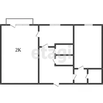 2-к кв. Пермский край, Пермь Пионерская ул., 12 (42.6 м)