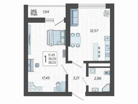 1-комнатная квартира: Сочи, микрорайон Бытха, Ясногорская улица, ...