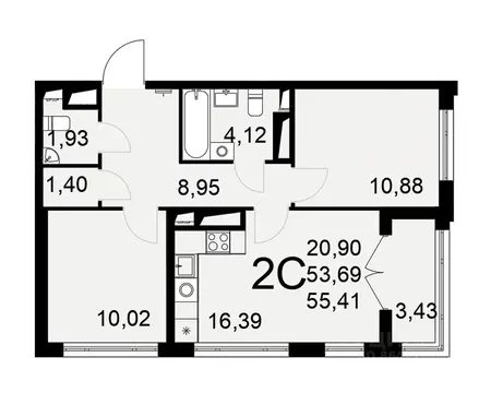 2-к кв. Тульская область, Тула Мясново мкр, Сегодня жилой комплекс ...