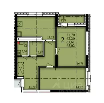 2-к кв. Башкортостан, Уфа Затон-Восточный жилрайон, Паруса жилой ...