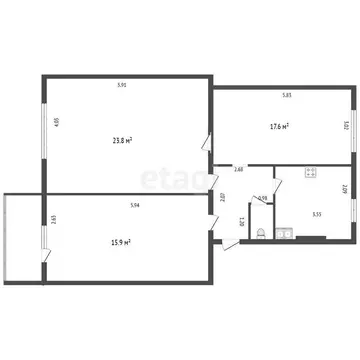 3-комнатная квартира: Санкт-Петербург, Лесной проспект, 59к5-6Е (69.7 ...