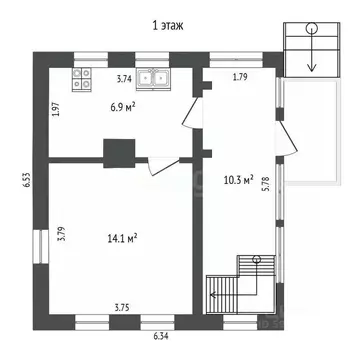 Дом в Архангельская область, Приморский муниципальный округ, Рыжик СТ ...
