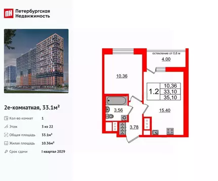 1-к кв. Ленинградская область, Всеволожский район, Свердловское ...