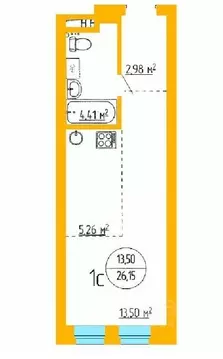 1-к кв. Башкортостан, Уфа ул. Аксакова, 79 (26.29 м)
