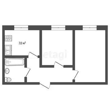 2-комнатная квартира: Серпухов, 2-я Московская улица, 23 (56.3 м)