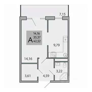1-к кв. Крым, Ялта муниципальный округ, Виноградное пгт Космос Стей ...