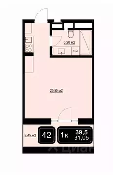 Студия Краснодарский край, Анапа Пионерский просп. (39.6 м)