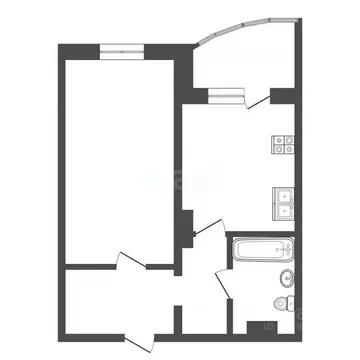 1-к кв. Саха (Якутия), Якутск ул. Осипенко, 5А (35.4 м)