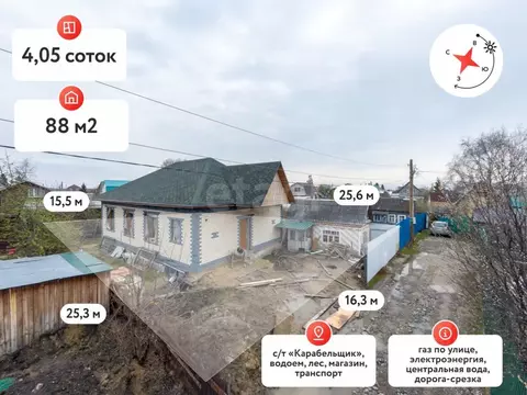 Дом в Тюменская область, Тюмень Корабельщик садовое товарищество, ул. ...