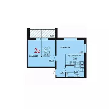 2-к кв. Челябинская область, Челябинский городской округ, пос. ...