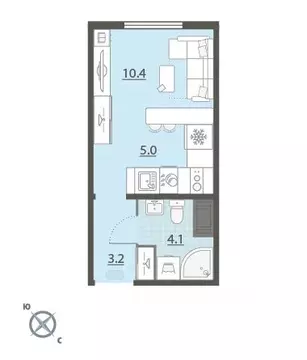 Студия Свердловская область, Екатеринбург Широкая Речка мкр, Меридиан ...