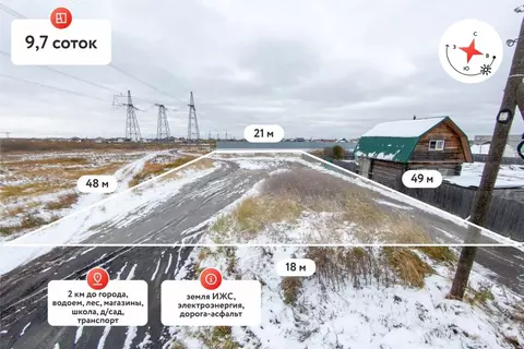 Участок в Тюменская область, Тюмень Казарово мкр, ул. 1-я Новая (9.7 ...