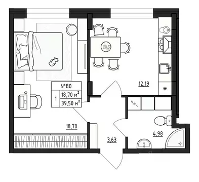 1-к кв. Ленинградская область, Гатчинский муниципальный округ, д. ...
