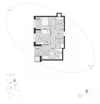 2-к кв. Тульская область, Тула ул. Фридриха Энгельса, 74 (59.19 м)