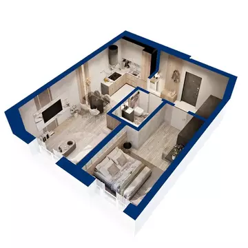 1-комнатная квартира: Уфа, Сипайловская улица, 31 (43.48 м)