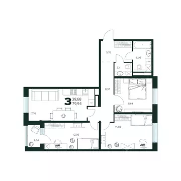 3-к кв. Московская область, Химки Сходня мкр, Первомайская ул., ...
