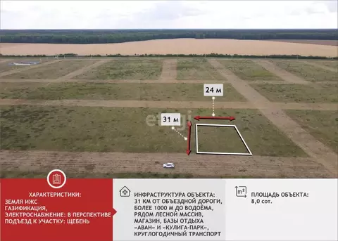 Участок в Тюменская область, Тюменский муниципальный округ, Каменское ...
