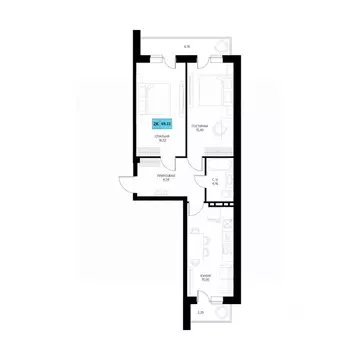 2-к кв. Дагестан, Дербент  (69.22 м)