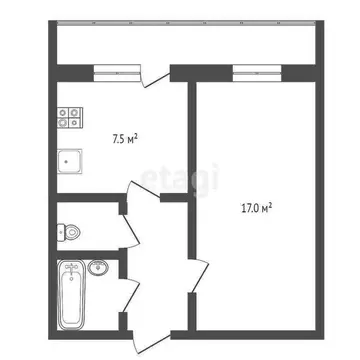 1-комнатная квартира: Псков, Инженерная улица, 84 (32.9 м)