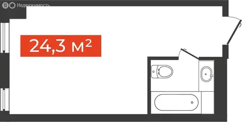 1-комнатная квартира: Новосибирск, Большевистская улица, 14 (24.3 м)