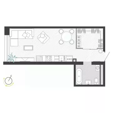 1-к кв. Приморский край, Владивосток ул. Нейбута (34.93 м)