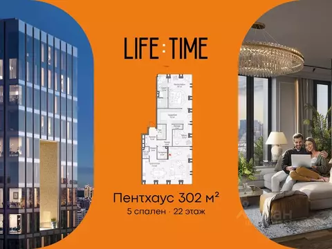 5-к кв. Москва Лайф Тайм жилой комплекс (302.0 м)