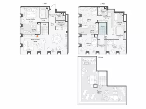 4-комнатная квартира: Москва, жилой комплекс Лайф Тайм (214.3 м)