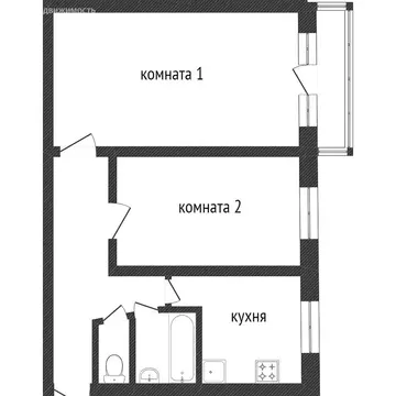 2-комнатная квартира: Златоуст, 3-й микрорайон проспекта имени Ю.А. ...