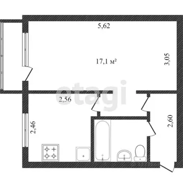 1-к кв. Калужская область, Калуга ул. Гурьянова, 18к2 (48.4 м)