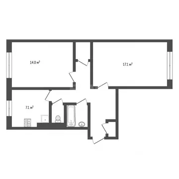 2-к кв. Ямало-Ненецкий АО, Муравленко ул. Губкина, 36 (54.0 м)