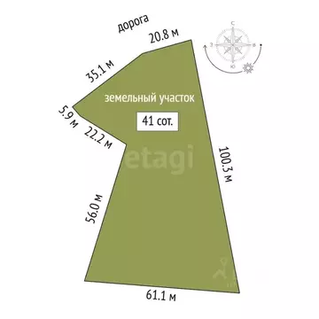 Участок в Крым, Симферопольский район, с. Перово  (40.0 сот.)