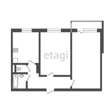 2-к кв. Смоленская область, Смоленск ул. Валентины Гризодубовой, 1 ...